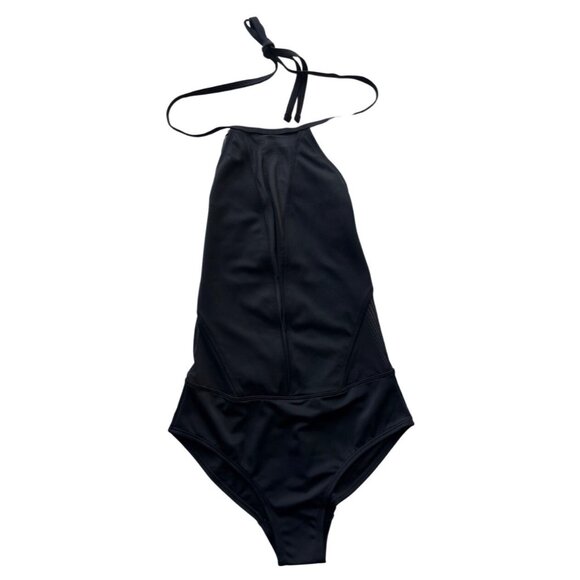 Ted Baker London Black Mesh Panel Halter one piece Swimsuit size 0 (US Size2- 4) - Picture 2 of 16